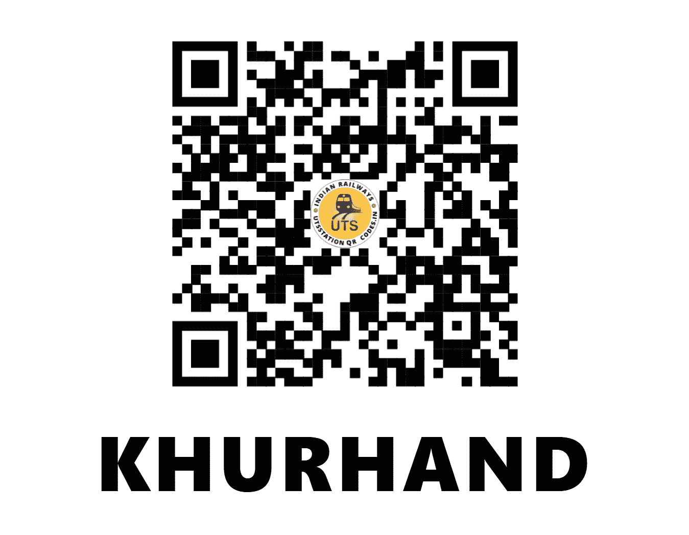 UTS QR Code for KHURHAND - KHU (NC - UTTAR PRADESH)